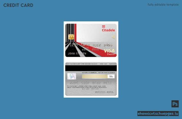 Beispielvorschau der litauischen Citadele Bank Visa Electron Karte